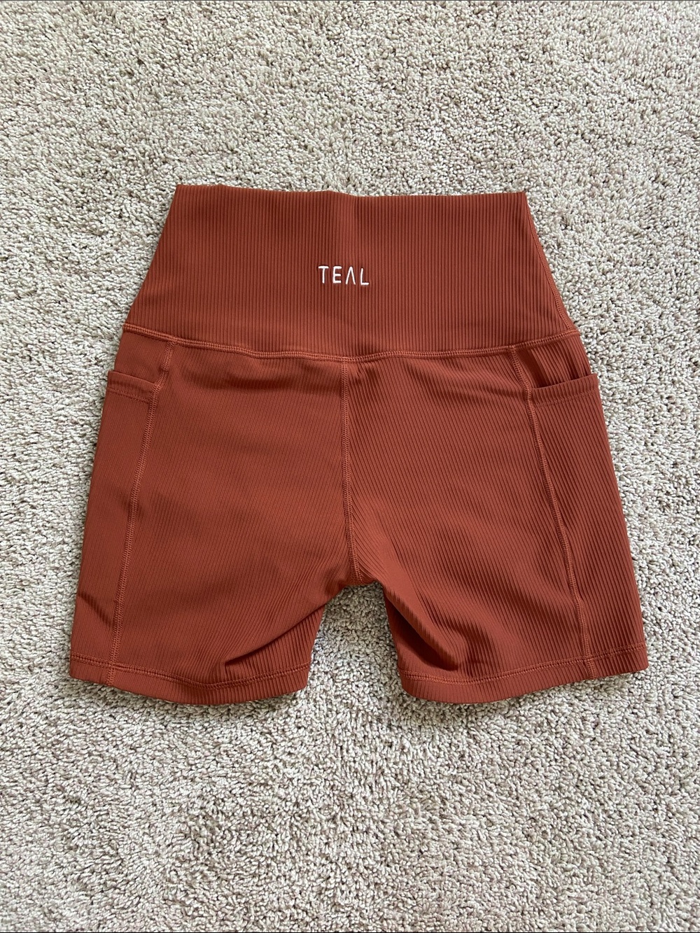 Active by Teal • Rust Ribbed Workout Set - Picture 12 of 16